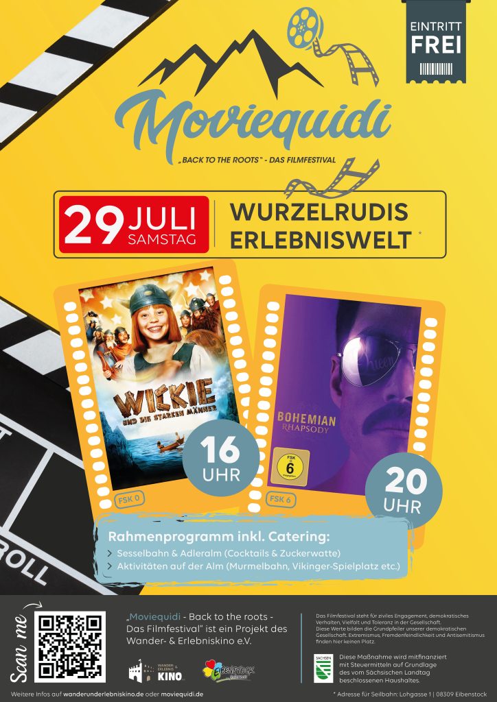 Kinoplakat Wurzelrudis Erlebniswelt 29. Juli 2023